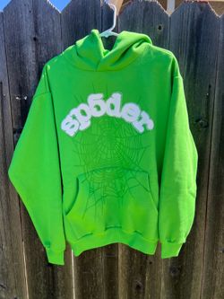 Sp5der Hoodie Slime Green Size M