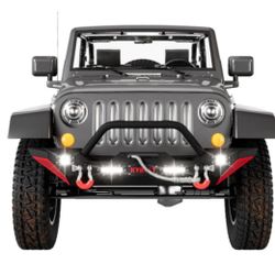 🔵  Front Bumper Compatible with 2007-2018 Jeep Wrangler JK/JKU Rock 