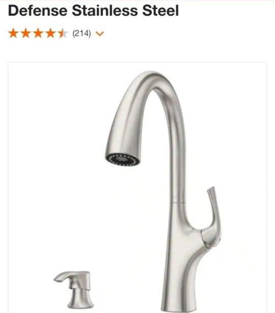 New Pfister Ladera Single-Handle Pull Down Sprayer Kitchen Faucet with Soap Dispenser in Spot Defense Stainless SteelOthers Avail. Look At My Profil.
