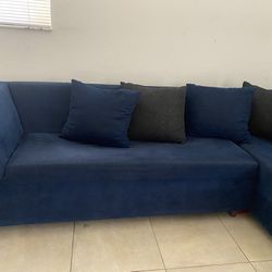 Blue Two Piece Sectional 