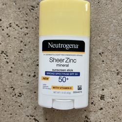 NWT Neutrogena Sheer Zinc Mineral Sunscreen Stick 