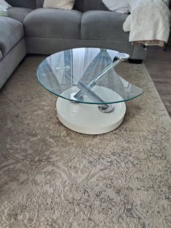 Double Rotating Glass Coffe /cocktail Table