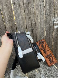 Coach Mini Court Backpack in Signature Canvas with Leopard Print Coach Mini Court Backpack In Signature Canvas With Leopard  main image 3