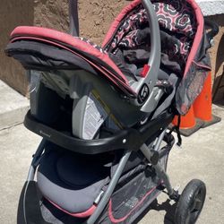 Stroller Pink Flowers 
