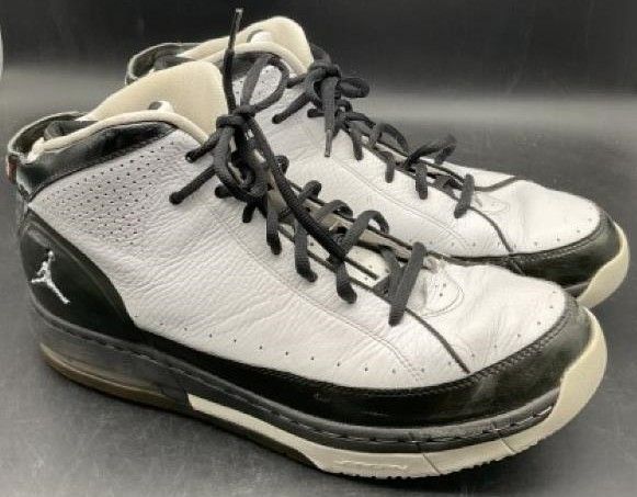 395627-108 Nike Air Jordan Flight School Mens Size 13 Black Silver Shoe