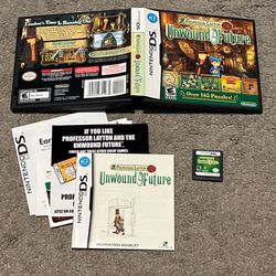Professor Layton and the Unwound Future Nintendo DS Complete CIB w/ Manual