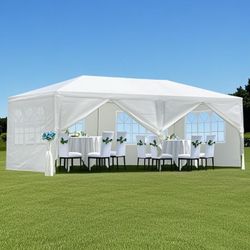 10x20' Outdoor Garden Gazebo Wedding Party Tent Canopy Marquee with 6 Removable Sidewalls