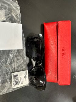 Guess Black Sunglasses with Red Case