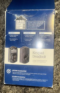 Combination keypad deadbolt