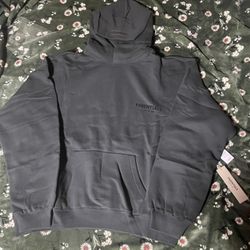 Large Black Essential Hoodie 