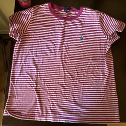 medium ralph lauren striped tee