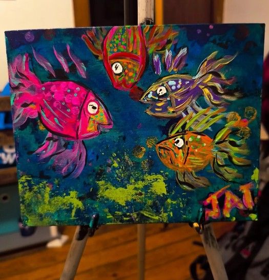 Fish Acrylic Painting