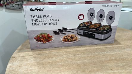 Sunvivi Triple Slow Cooker Buffet Server