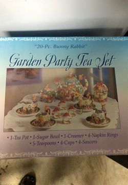 Ceramic bunny tea set