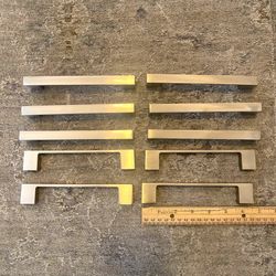 Cabinet Drawer Pull Hardware Brushed Nickel Silver New