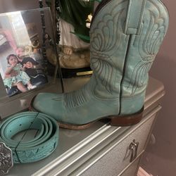 Turquoise Boots  