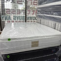 QUEEN SIZE SHIFMAN LATEX HYBRID (DOUBLE SIDED) MATTRESS & BOX SPRING BED SET