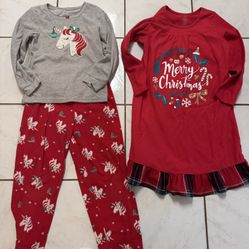 Girls Christmas Pajamas - Size 7