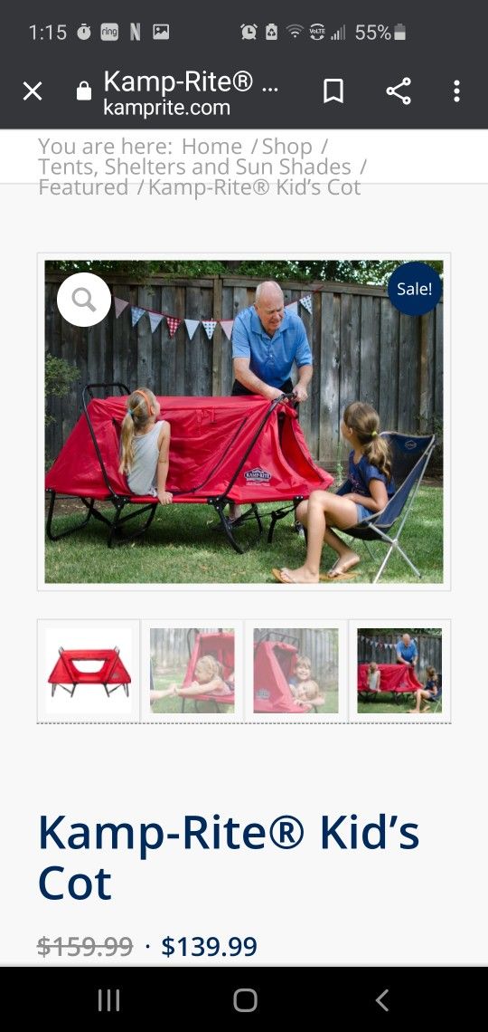 Kamp Right Kids Fully Enclosed Cot