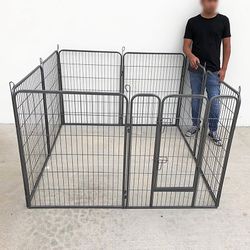 (NEW) $115 Heavy Duty 40” Tall x 32” Wide x 8-Panel Pet Playpen Dog Crate Kennel Exercise Cage Fence Play Pen 