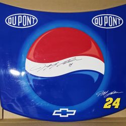 JEFF GORDON Signed HIREV Metal Hood PEPSI Wall Hood Dupont Autographed with #24