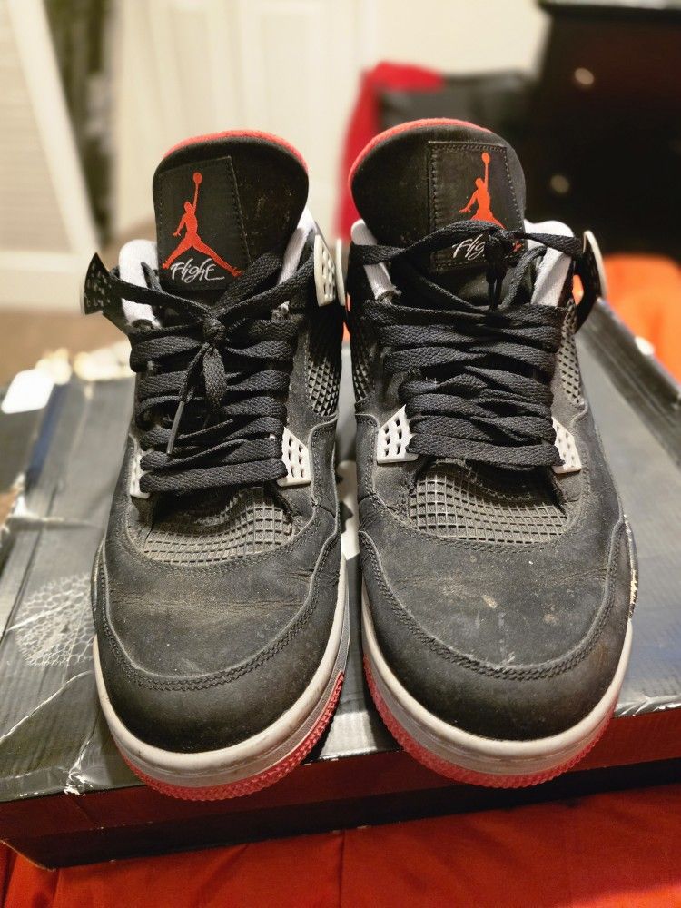 Jordan 4 Bred Sz 12 Beaters