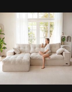 NEW in box Beige sectional Couch/Sofa