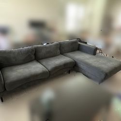 Used Grey Sectional Couch 117"