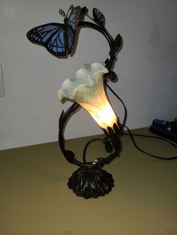Murano Millefiori Art Glass Butterfly Lamp