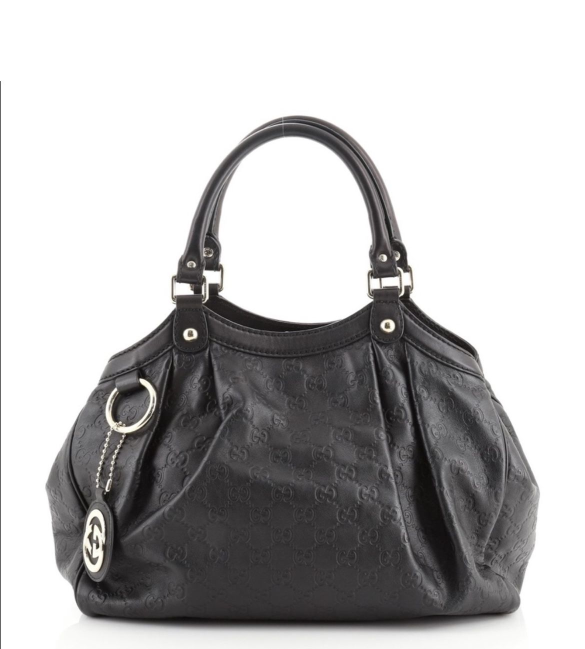 Gucci Guccissima Black Leather Tote Bag