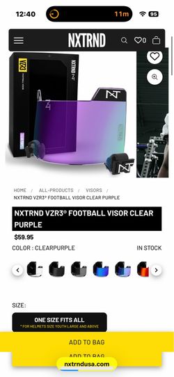NXTRND Football Tinted Visor
