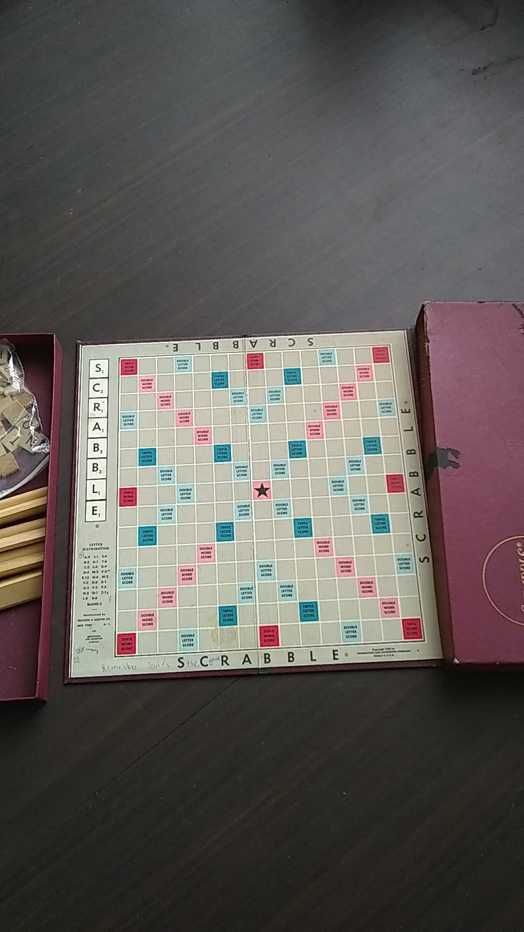 Scrabble board game