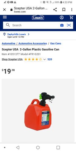 5 Fuel Cans of 2 galons "Scepter"