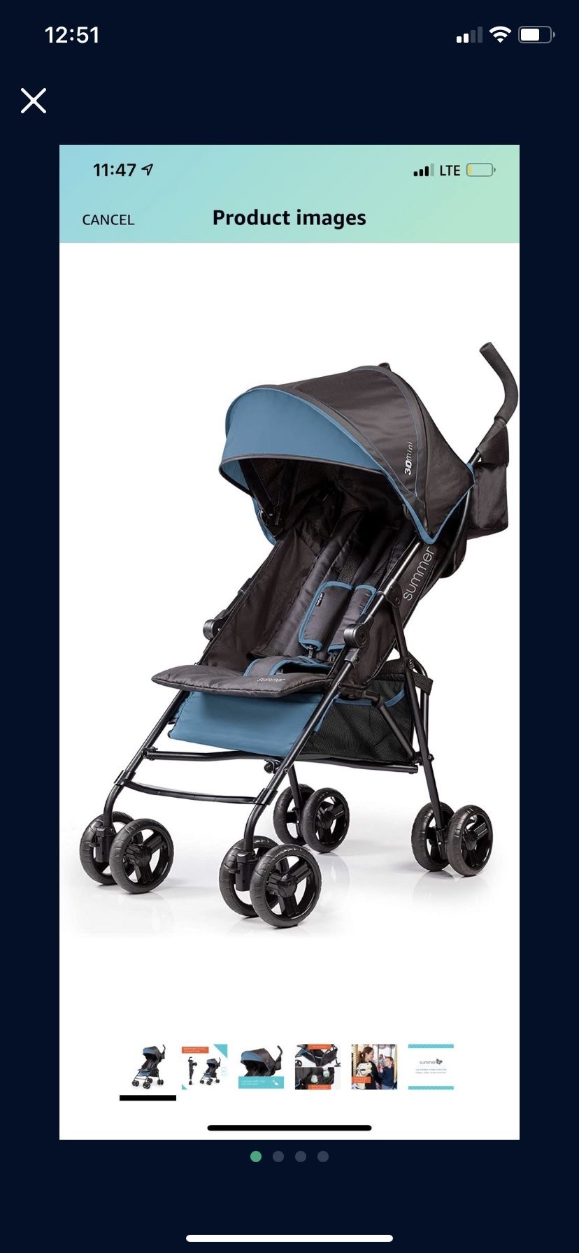 Stroller Summer 3D MINI IN BLUE AND BLACK