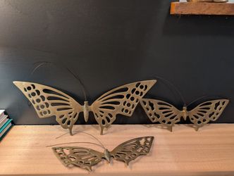Vintage Brass Butterflies 