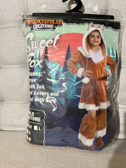 Kids Fox Halloween Costume Size Medium - Complete Set