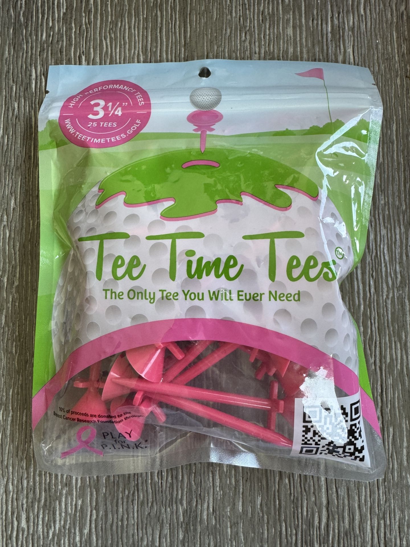 The ‘X’ Style Golf Tees - Tee Time Tees - 3 1/4” - Pink - 25 Pack