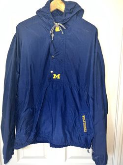 Mens Vintage Jacket - Michigan Wolverines Windbreaker XL