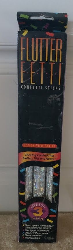 Flutter Fetti 14" Confetti Sticks, 3 Count Set