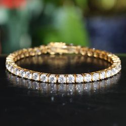 14k Gold plated Diamond Bracelet