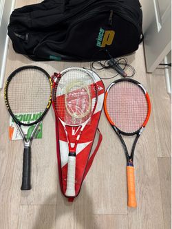 Tennis Bundle ( Prince/ Head / Dunlop Rackets with a bag )