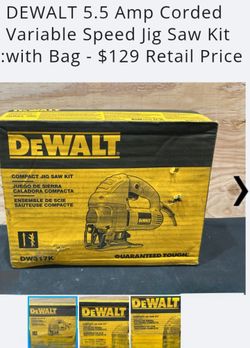 DEWALT
5.5 Amp Corded Jig Saw