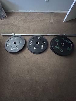 Weights with barbell