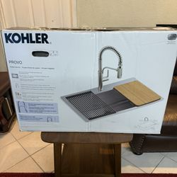 Brand New Kohler Provo Kitchen Sink Set – In Box!