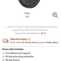 Speakers Kickers 10’s With Box 2500 Watts Kicker Amp