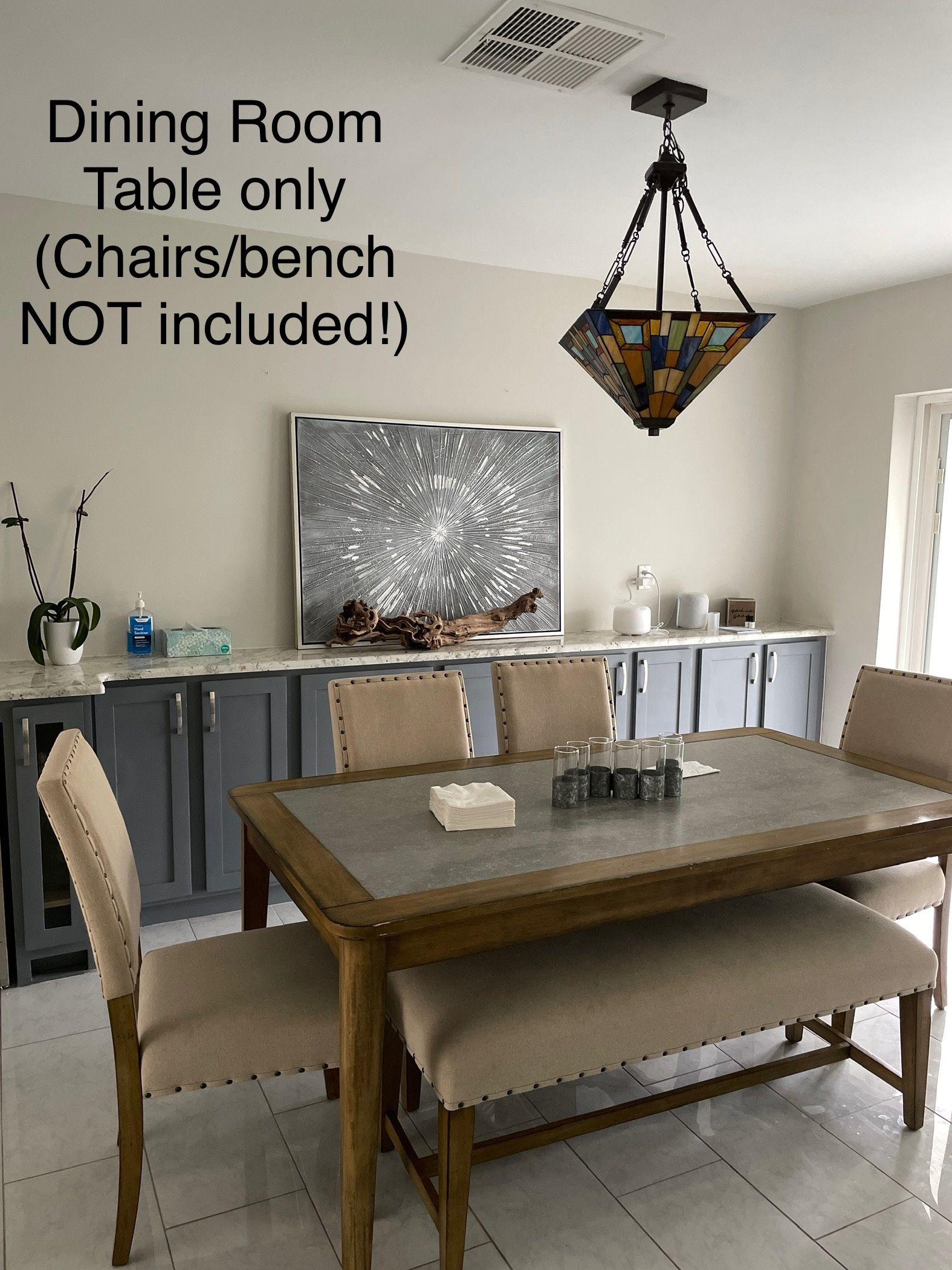 Kitchen table ONLY (chairs/bench sold)