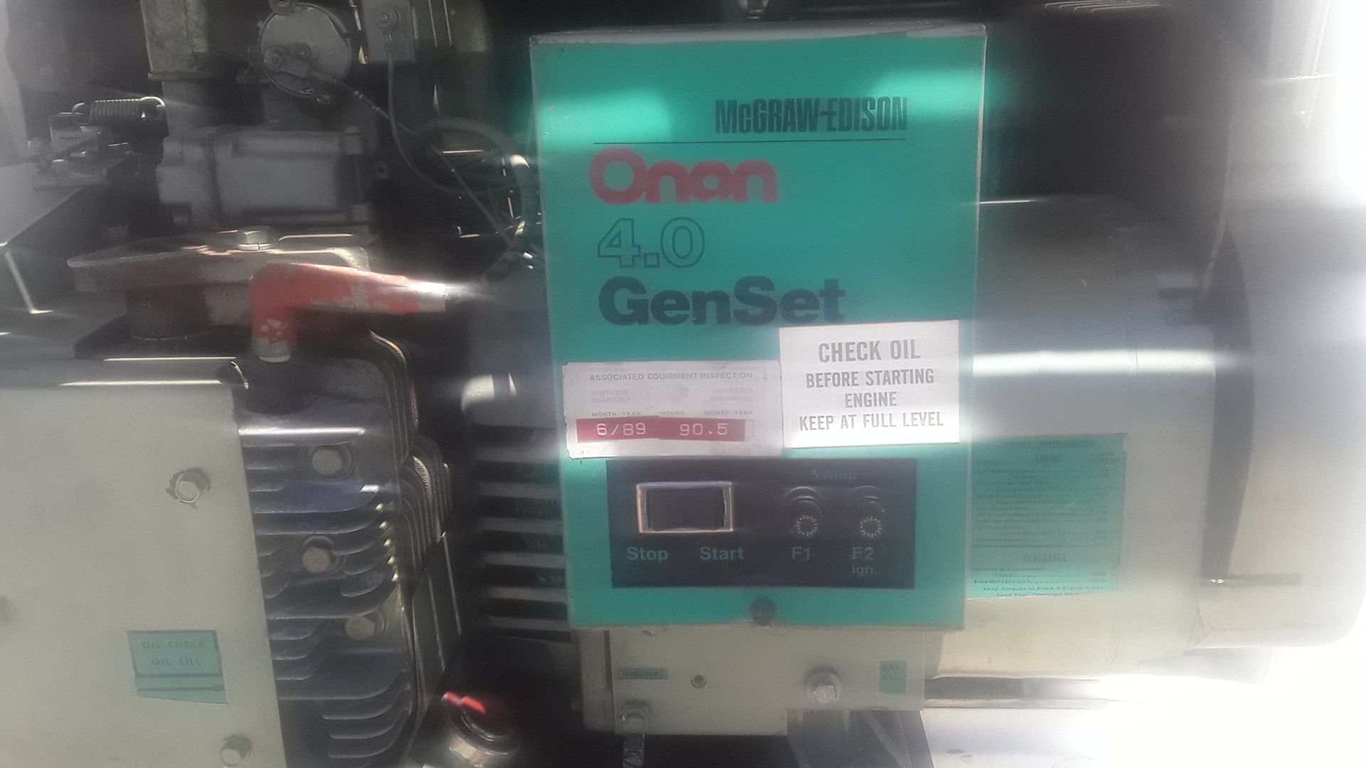 Onan genset 4.0 generator compressor plus workstation air tank electrical outlets and all wiring neede to install it