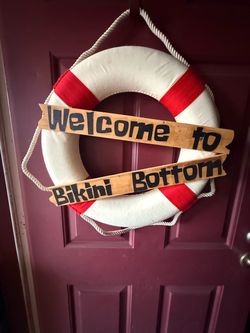 Welcome to Bikini Bottom Life Ring Wreath