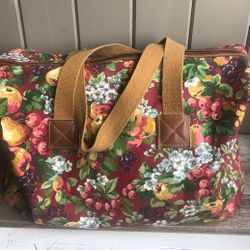 Laura Ashley  Weekender Duffel Bag Carry On Tote Rubens pattern 