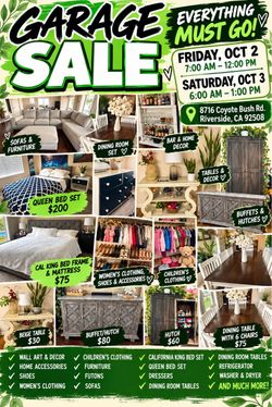 Garage sale in riverside